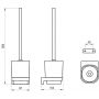 Ravak Chrome II X07P1384 szczotka toaletowa ścienna czarna zdj.2