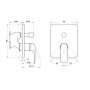 Ravak Flat X070179 bateria prysznicowa podtynkowa czarna zdj.2