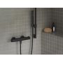 Ravak Puri X070188 bateria prysznicowa ścienna z termostatem czarna zdj.5