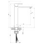 Ravak Chrome II X070459 bateria umywalkowa stojąca czarna zdj.2