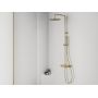 Ravak Espirit X070498 zestaw prysznicowy ścienny termostatyczny z deszczownicą złoty zdj.4