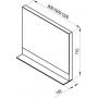 Ravak Formy X000001046 lustro 80x71 cm prostokątne zdj.2