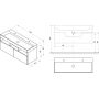 Ravak Natural X000001053 szafka 120x45x45 cm podumywalkowa wisząca biała zdj.2