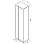 Ravak Step X000001419 szafka 43x29x160 cm boczna wisząca biała-dąb zdj.2