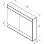 Ravak Step X000001421 szafka 100x15x74 cm z lustrem biała zdj.2