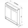 Ravak Classic II X000001471 szafka 80x14x76 cm z lustrem biała zdj.2