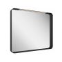 Ravak Strip X000001572 lustro 90.6x70.6 cm prostokątne z oświetleniem czarny zdj.1