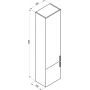 Ravak Clear II X000001649 szafka 40x25x155 cm boczna wisząca biała zdj.2