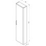 Ravak Balance X000001816 szafka 40x17.5x160 cm boczna wisząca biała zdj.2