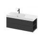 Ravak Lite X000001892 szafka 120x45x43 cm podumywalkowa wisząca czarna zdj.4