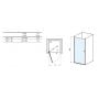 Ravak Chrome 0QV40300Z1 drzwi prysznicowe 80 cm uchylne czarny mat/szkło przezroczyste zdj.2