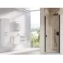 Ravak Chrome 0QV40300Z1 drzwi prysznicowe 80 cm uchylne czarny mat/szkło przezroczyste zdj.1
