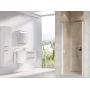 Ravak Chrome 0QV70E00Z1 drzwi prysznicowe 90 cm uchylne biały mat/szkło przezroczyste zdj.1