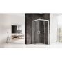Ravak Matrix 1WVAAU00Z1 kabina prysznicowa 100x100 cm kwadratowa satyna mat/szkło przezroczyste zdj.1
