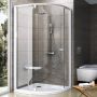Ravak Pivot 37677101Z1 kabina prysznicowa 90x90 cm półokrągła biały mat/szkło przezroczyste zdj.1