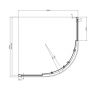 Ravak Blix II 3BM70C40Z1 kabina prysznicowa 90x90 cm półokrągła aluminium połysk/szkło przezroczyste zdj.2