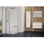 Ravak Chrome 3Q140C00Z1 kabina prysznicowa 80x80 cm półokrągła aluminium połysk/szkło przezroczyste zdj.8