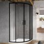 Ravak Blix X3BM40300Z1 kabina prysznicowa półokrągła 80x80 cm czarny zdj.5