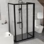 Ravak Supernova 00V703R2ZG drzwi prysznicowe 90 cm rozsuwane czarny mat/ zdj.8