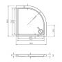 Ravak Ronda GPX2240129 brodzik półokrągły 80x80 cm biały zdj.2