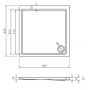 Ravak Angela GPX2240134 brodzik kwadratowy 90x90 cm biały zdj.2