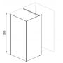 Ravak Walk-In Corner GW1CG7C0SZ1 komplet ścianek 120 cm chrom połysk/szkło przezroczyste zdj.2