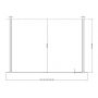 Ravak Walk in Free GW9FP030SZ1 ścianka prysznicowa 150 cm czarny mat/szkło przezroczyste zdj.3