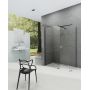 Ravak Walk-In GW9W40300Z1 ścianka prysznicowa walk-in 80 cm czarny mat/szkło przezroczyste zdj.3