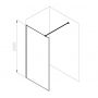 Ravak Walk in Wall Air GW9WA0300Z1C ścianka prysznicowa walk-in 100 cm czarny mat/szkło przezroczyste zdj.2