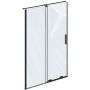 Ravak Roll X08VA0300Z1 drzwi prysznicowe 100 cm rozsuwane czarny mat/szkło przezroczyste zdj.1