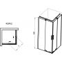 Ravak Roll X14V70C00Z1 kabina prysznicowa 90x90 cm kwadratowa chrom połysk/szkło przezroczyste zdj.2