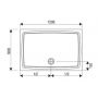 Ravak Gigant XA01G701210 brodzik prostokątny 120x90 cm biały zdj.3