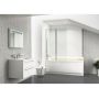 Ravak Chrome 7QLA0100Z1 parawan nawannowy 100 cm 2-częściowy biały połysk/szkło przezroczyste zdj.4