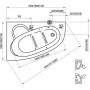 Ravak Asymmetric C461000000 wanna narożna 160x100 cm lewa biała zdj.2