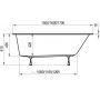 Ravak Chrome C741300000 wanna prostokątna 170x75 cm biały zdj.2