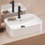 Ravak Ceramic XJX01155005 umywalka 55x40 cm prostokątna nablatowa biała zdj.7