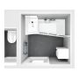 Ravak BeHappy II XJAL1100001 umywalka 66.5x50 cm ścienna biała zdj.3