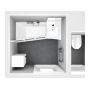 Ravak BeHappy II XJAP1100001 umywalka 66.5x50 cm ścienna biała zdj.4