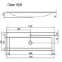 Ravak Clear XJJ01110000 umywalka 100x38 cm prostokątna meblowa biała zdj.2
