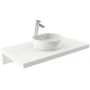 Ravak Moon XJN01300001 umywalka 40x35.5 cm półokrągła nablatowa biała zdj.3