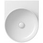 Ravak Yard XJX01040000 umywalka 50x40.5 cm półokrągła ścienna-meblowa biała zdj.3