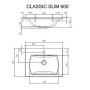 Ravak Classic II XJX01160004 umywalka 60x45 cm prostokątna meblowa biała zdj.2