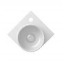 Ravak Yard XJX01228000 umywalka 28x28 cm narożna ścienna-meblowa biała zdj.4