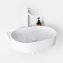Ravak Yard XJX01260002 umywalka 60.5x50 cm półokrągła ścienna biała zdj.6