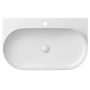 Ravak Yard XJX01280002 umywalka 80.5x50 cm półokrągła ścienna-meblowa biała zdj.4