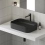 Ravak Ceramic XJX0D155001 umywalka 55x37 cm prostokątna nablatowa czarna zdj.4