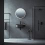 Ravak Yard XJX0D260002 umywalka 60.5x50 cm półokrągła czarna zdj.7