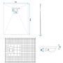 Rea Magnum REAK3330 brodzik prostokątny 100x80 cm czarny zdj.2