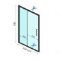 Rea Rapid Slide REAK5602 drzwi prysznicowe 120 cm rozsuwane do wnęki zdj.2