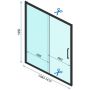 Rea Rapid Slide REAK5616 drzwi prysznicowe 140 cm rozsuwane do wnęki zdj.2